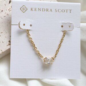 Kendra Scott Cailin Gold White Crystal Necklace